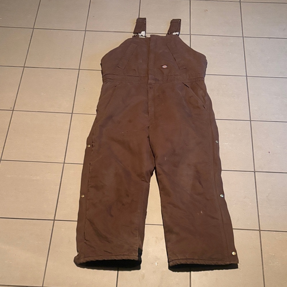 Dickies Brown Insulated Overalls XL Short